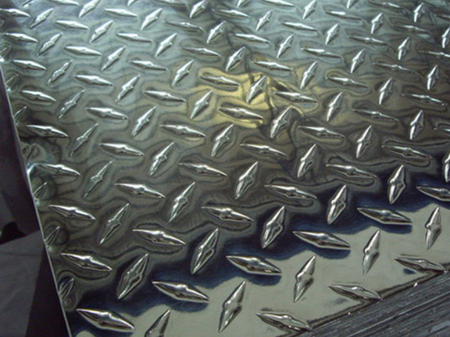 Hoja de aluminio plana antideslizante